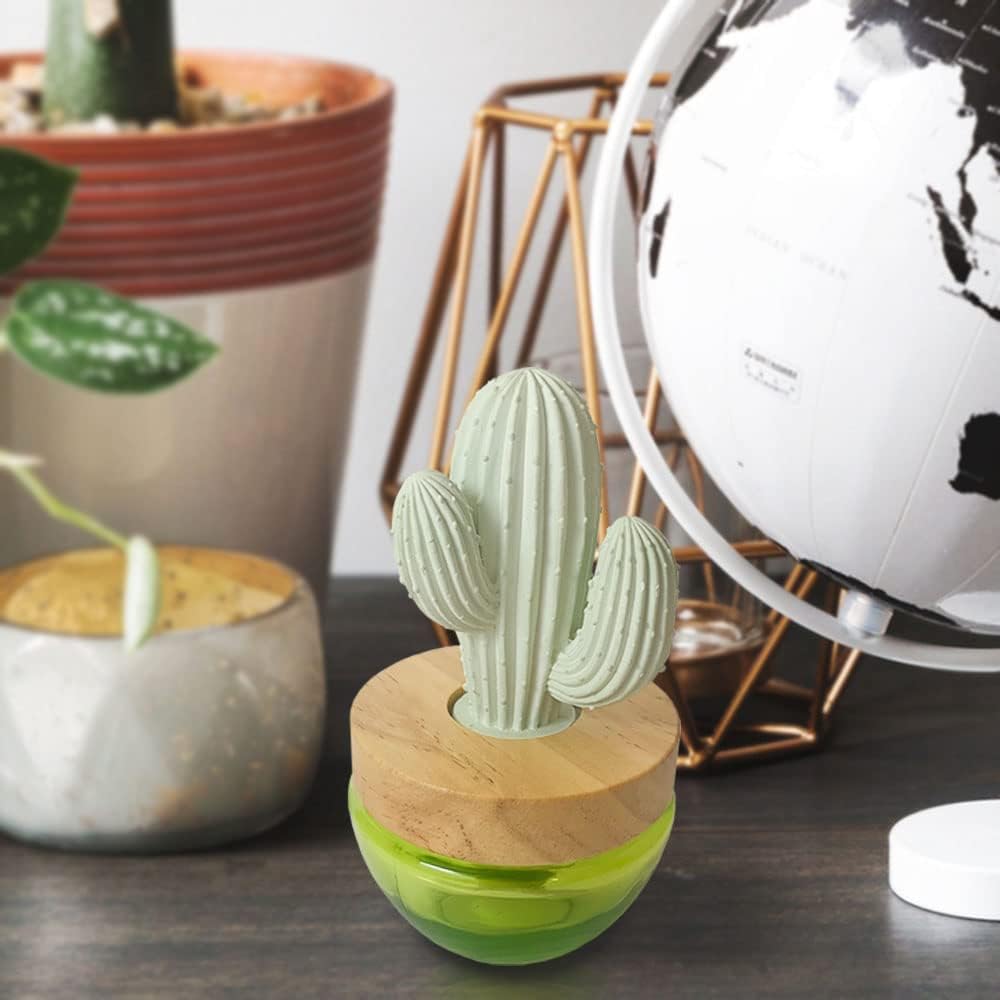 ES PAZION Difusor de aceite de cactus, difusor de aroma de yeso Saguaro para fragancia, hogar, sala de estar, baño, oficina, decoración de Navidad,