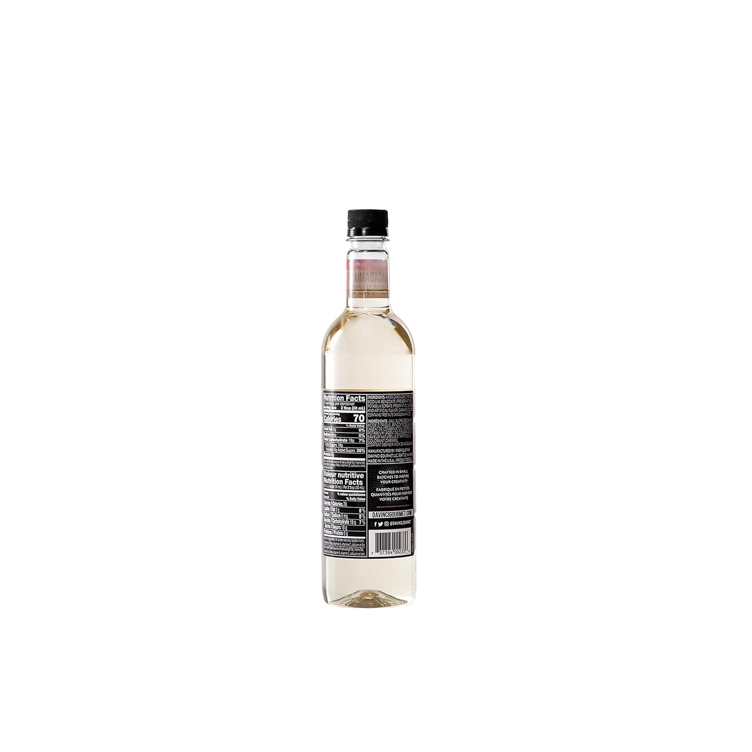 DaVinci Gourmet Classic – Jarabe de nueces de macadamia, 25.4onzas líquidas (paquete de 1)
