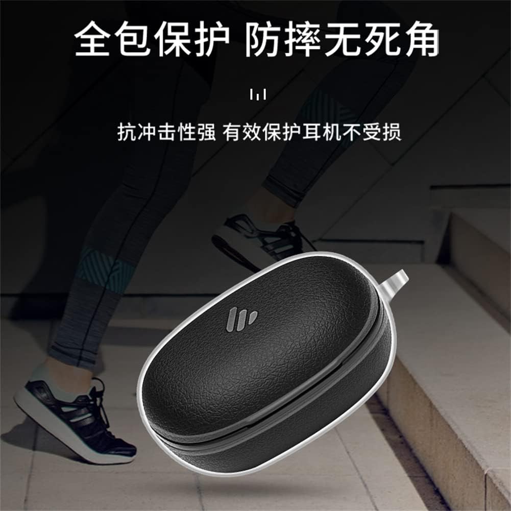 Juego de 2 fundas protectoras transparentes de TPU suave compatibles con auriculares inalámbricos Edifier NB2NB2 Pro, funda protectora con llavero