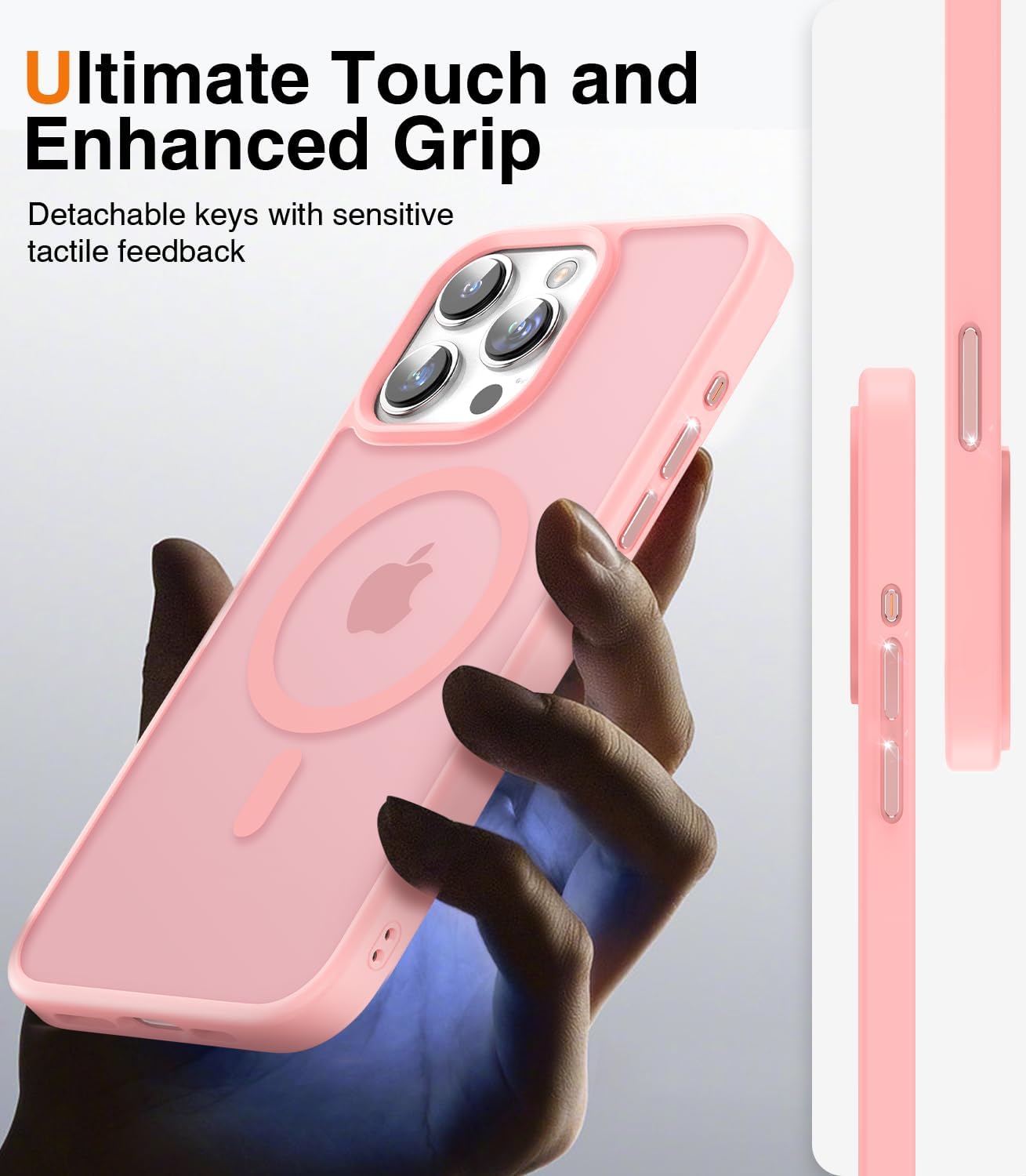 Meifigno Magic Mag Series – Funda diseñada para iPhone 15 Pro Max, protección de grado militar y compatible con MagSafe, parte trasera mate