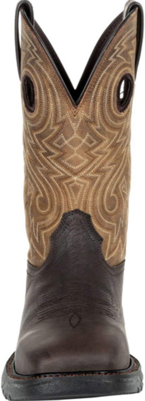 Rocky Original Ride FLX – Botas Western con punta de acero, color marrón oscuro y bronceado, 10 de ancho de EE. UU, marrón oscuro y bronceado