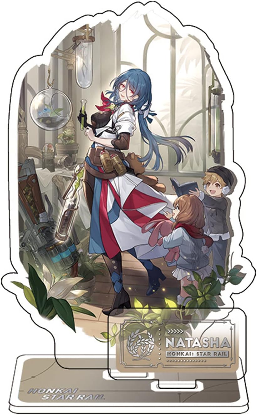 Honkai Star Rail Acrílico Stand Figura Stand Honkai Star Rail Merch Decoración de mesa para fanáticos del juego Honkai 6IN15CM (Natasha)