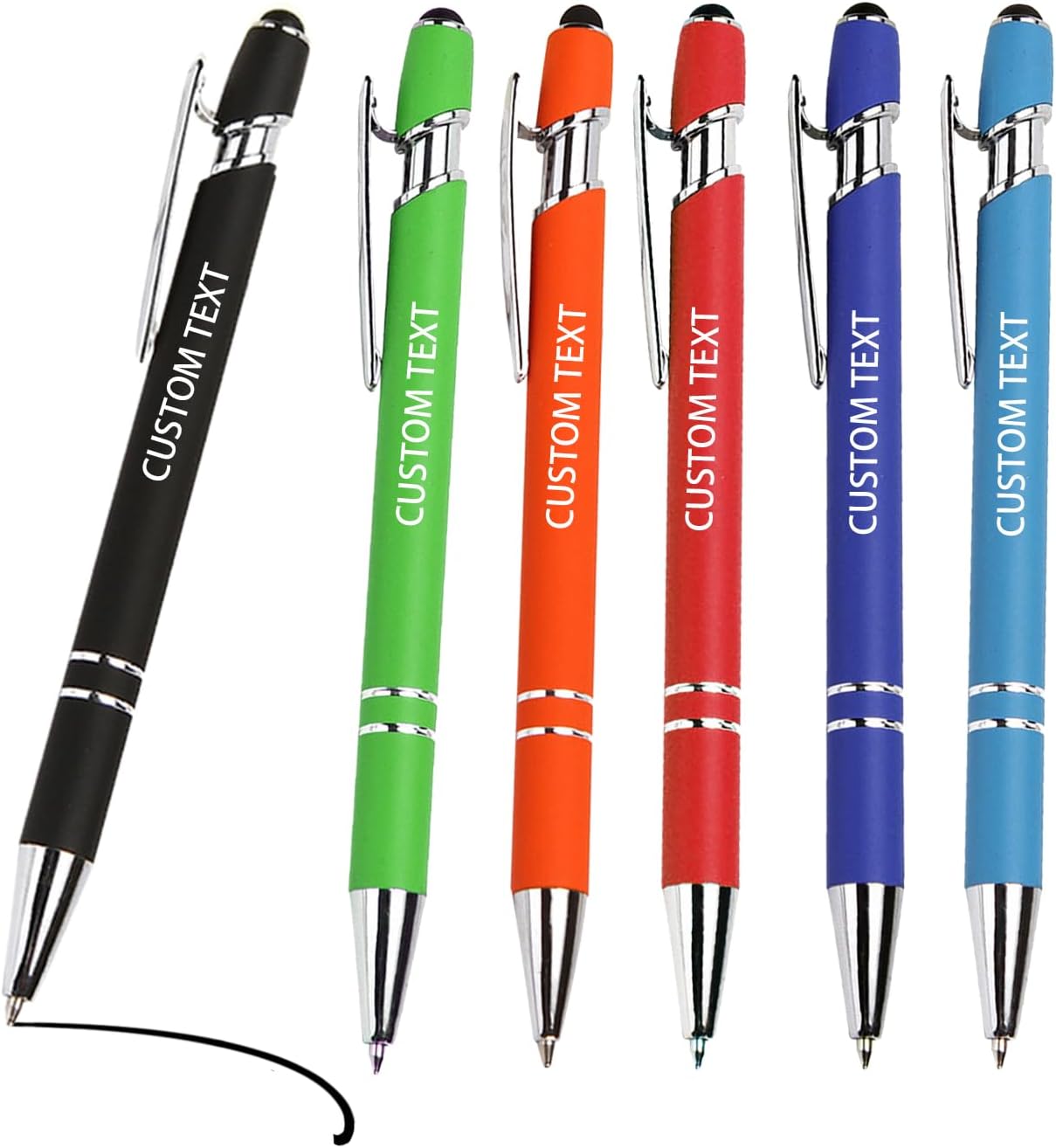 YESTIME Bolígrafo personalizado con nombre, grabado personalizado con nombre, bolígrafos retráctiles de escritura con carcasa multicolor para