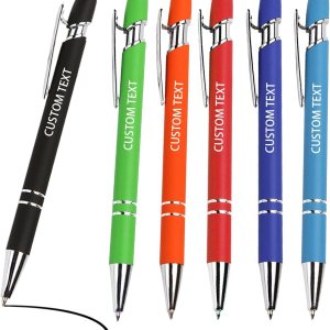YESTIME Bolígrafo personalizado con nombre, grabado personalizado con nombre, bolígrafos retráctiles de escritura con carcasa multicolor para YESTIME Bolígrafo personalizado con nombre, grabado personalizado con nombre, bolígrafos retráctiles de escritura con carcasa multicolor para