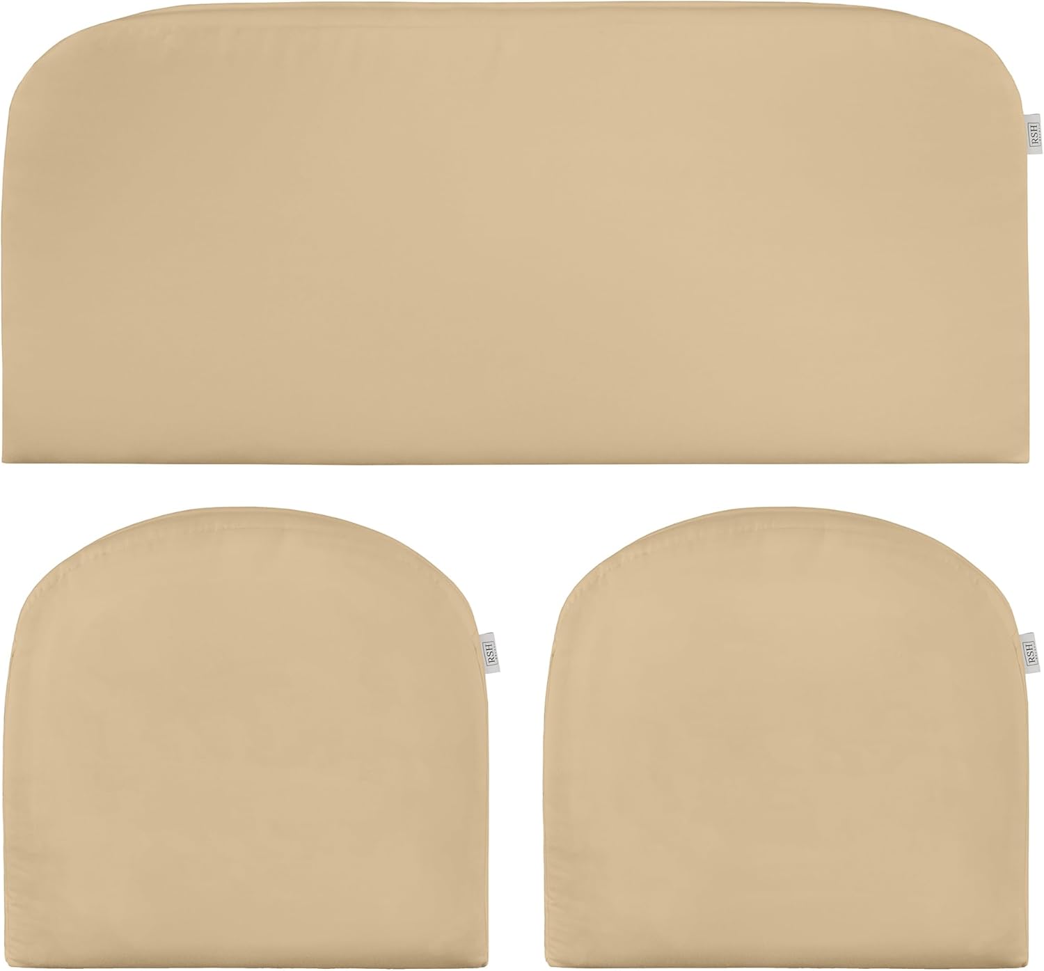 RSH Decoración Juego de 3 piezas de espuma de mimbre y cojín para silla  Tejido de poliéster para interiores y exteriores  Reversible  41 pulgadas