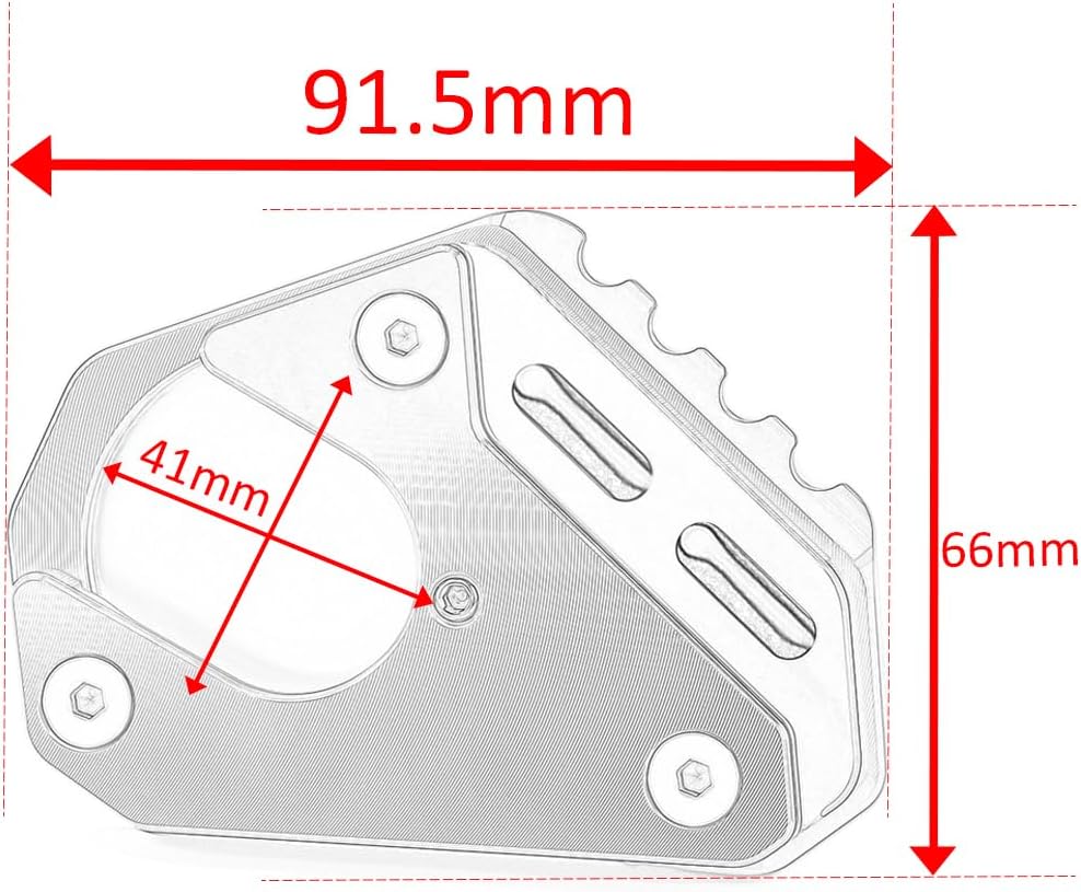 Para KTM Duke 125 200 390 2011-2020 RC 125 RC390 2014-2020 DUKE250 2016-2020 RC200 RC 250 2015-2020 Soporte lateral Ampliar accesorios negro,