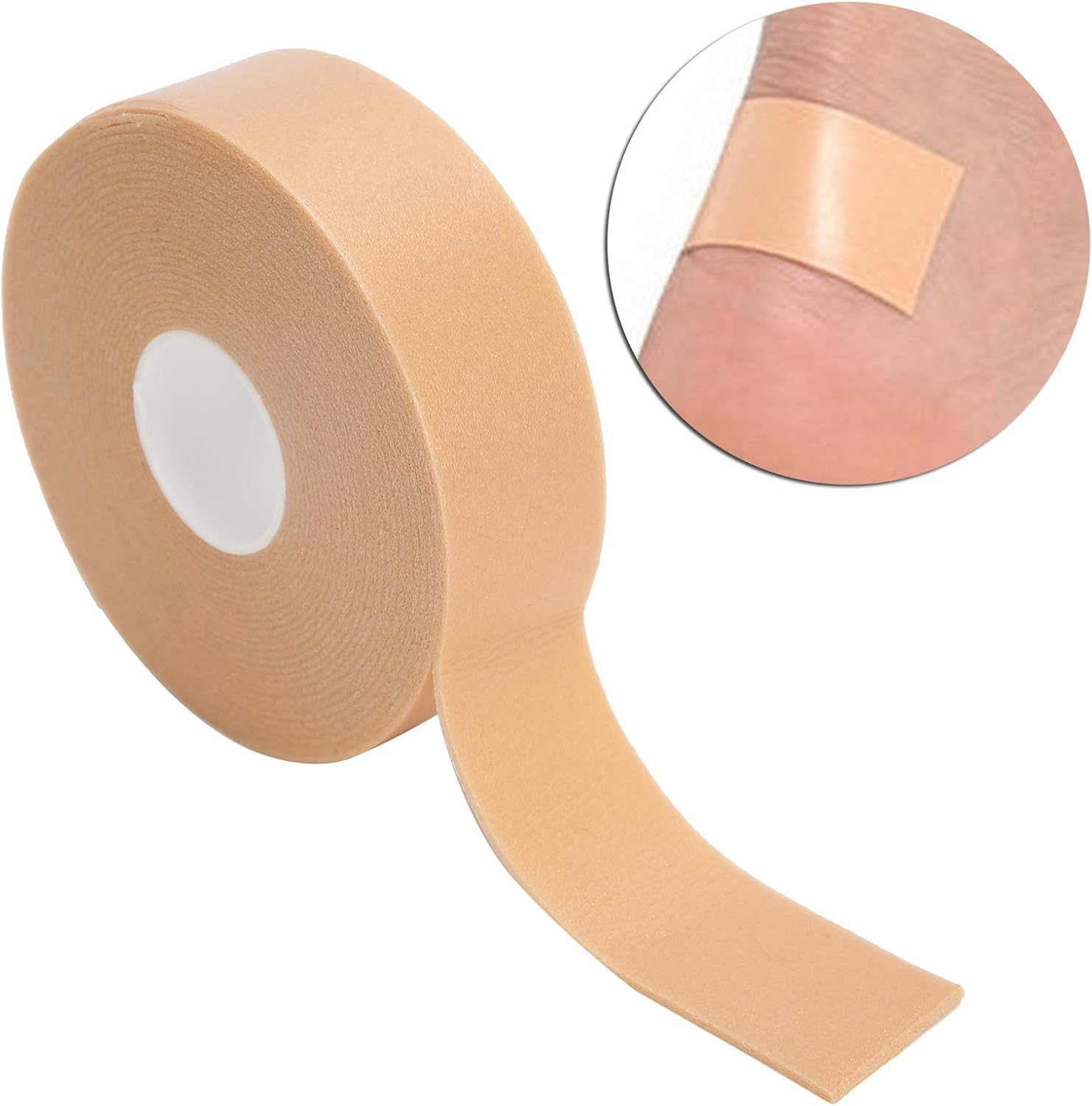 Cinta para el talón del pie, cinta para el talón de los zapatos, protector de cinta de gel de silicona, 1.0 in x 14.8 ft, adhesivo para el talón del