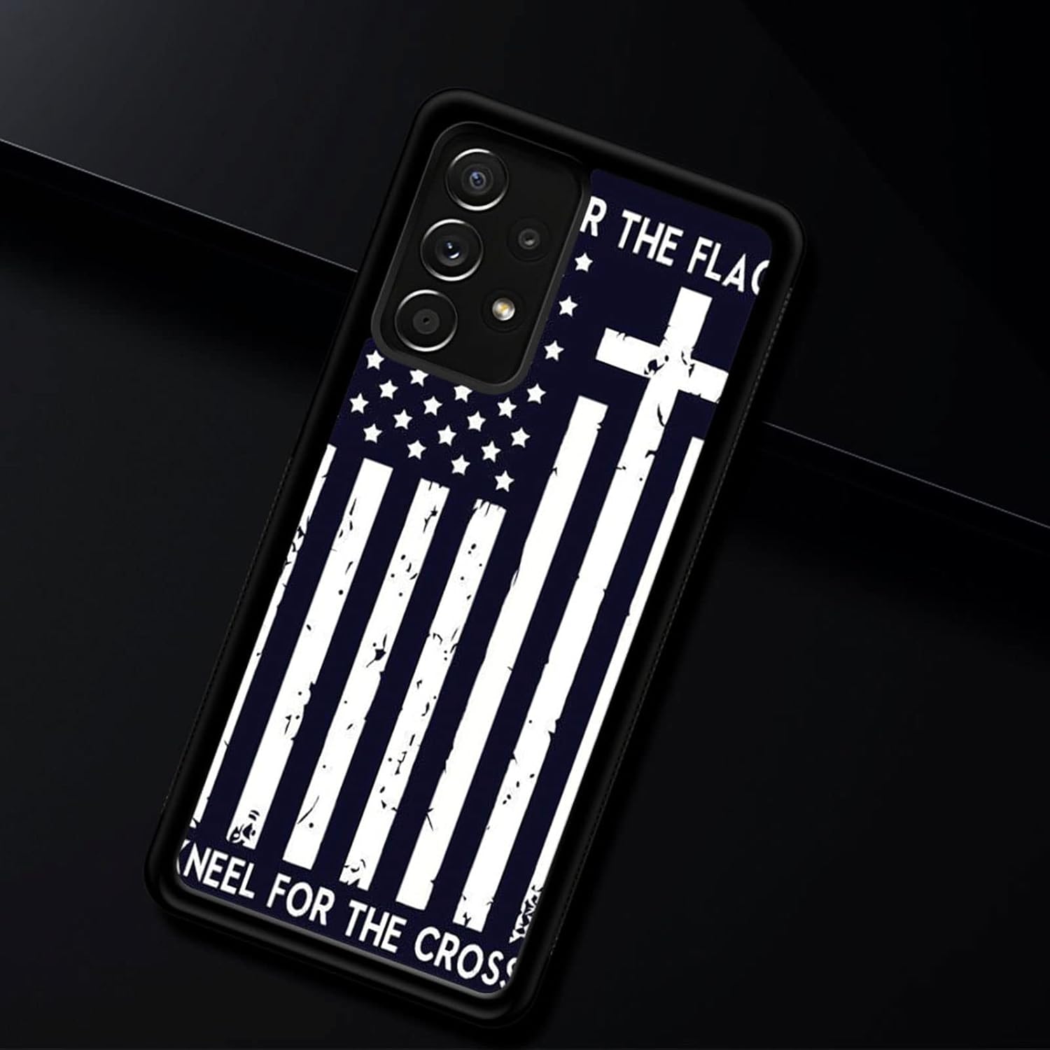 Funda compatible con Samsung Galaxy A53 5G, diseño de cruz de bandera estadounidense, diseño increíble a prueba de golpes, antiarañazos, carcasa
