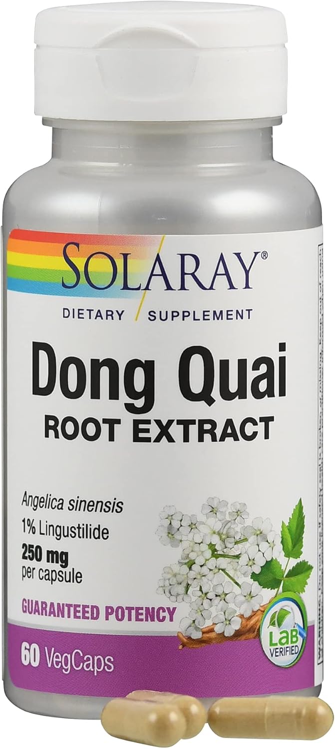Solaray Extracto de raíz de Dong Quai, 250 mg, 60 unidades