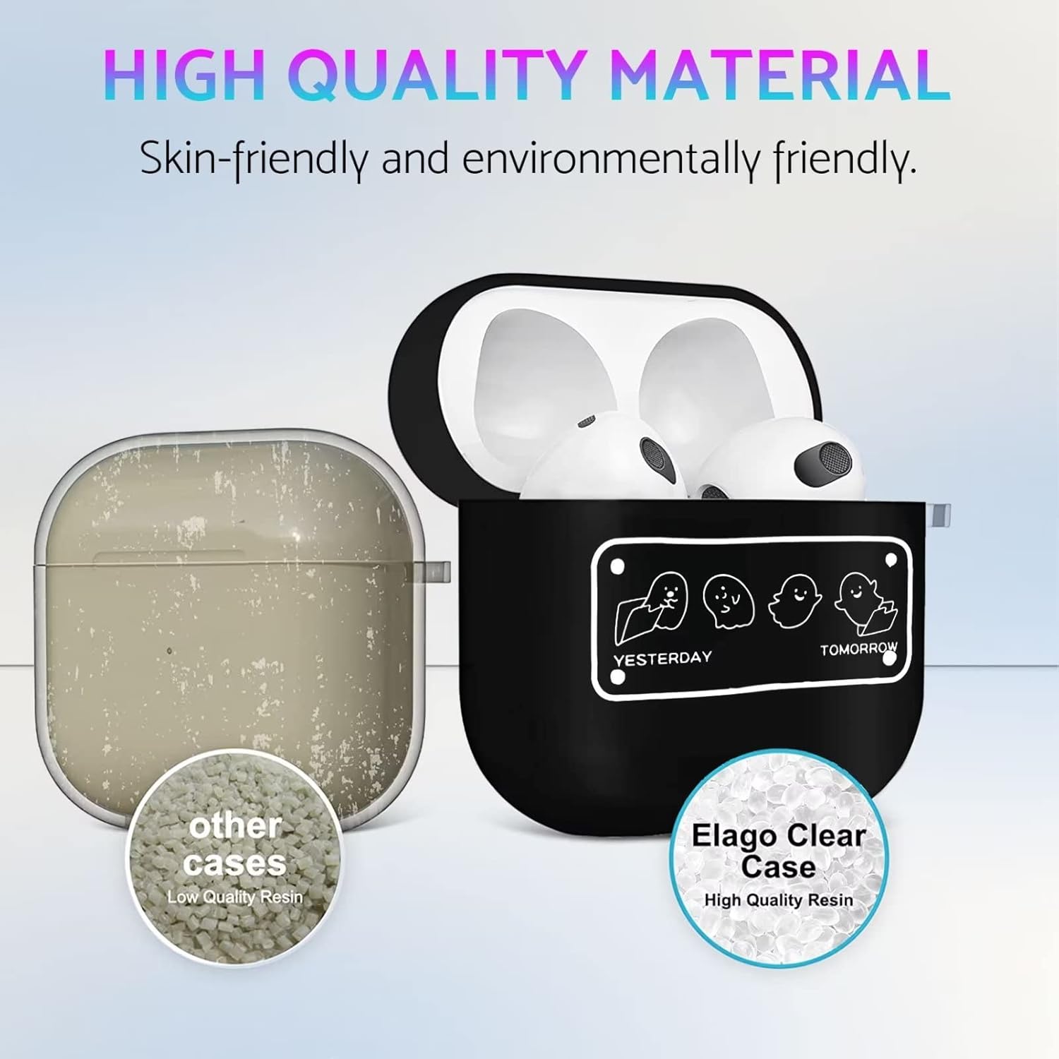 Funda para AirPods, funda para AirPods de 2 generación de 1 generación, bonita funda de TPU suave de dibujos animados, diseño elegante de anime