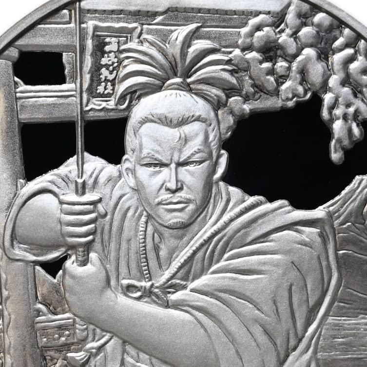 2022 1 oz Fijian Silver Ancient Warriors – Samurai Coin (in Capsule) Brilliant Uncirculated with Certificate of Authenticity 50c BU
