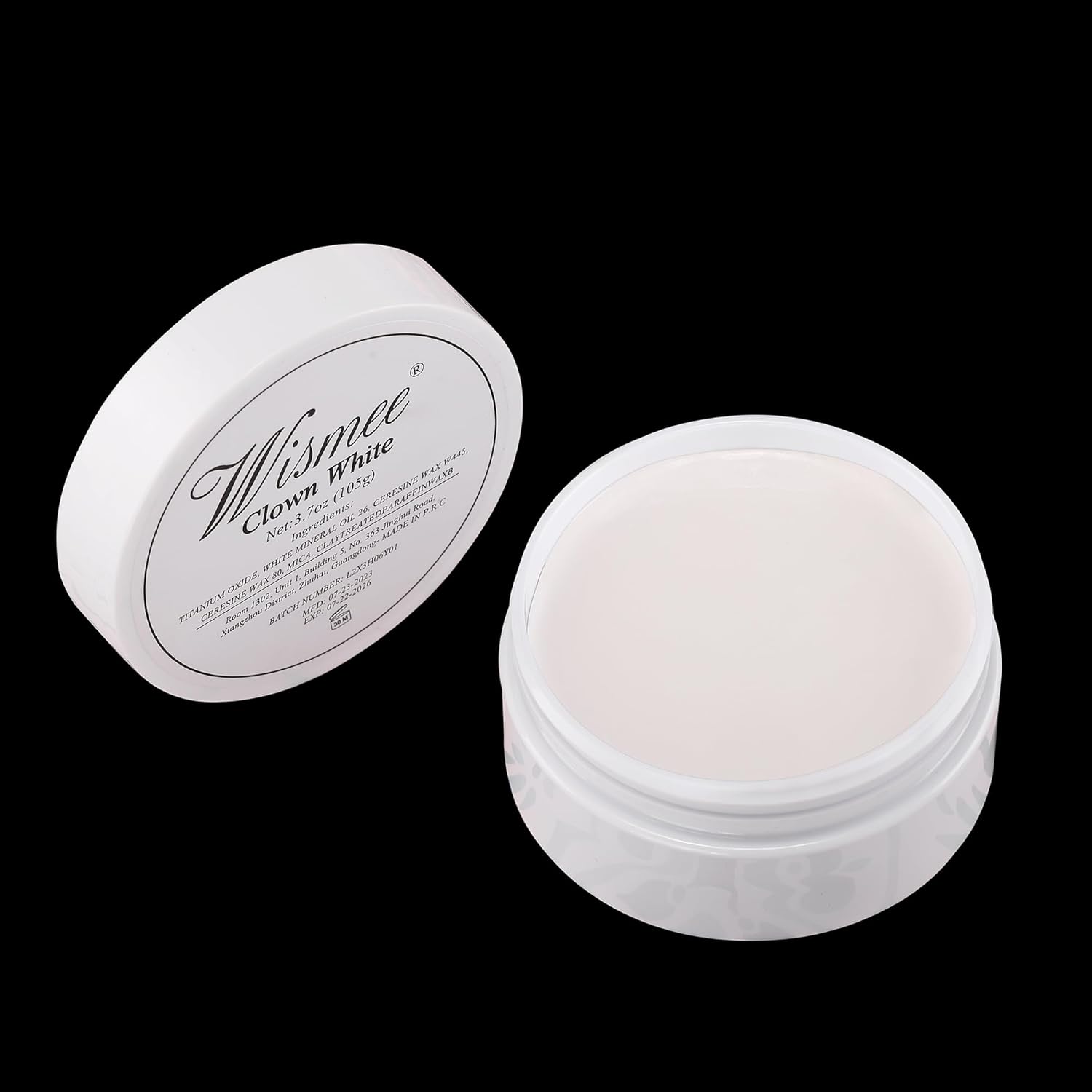 Pintura facial blanca de payaso de 3.70 oz, maquillaje blanco de gran capacidad, pintura blanca clásica para el cuerpo, efectos especiales, kit de