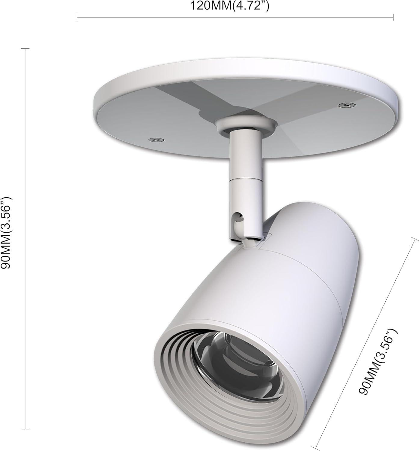 Foco LED moderno, accesorio de iluminación monopoint de acento para interiores, 10 W, 3000 K, para estantería, galería de arte, dormitorio, sala de