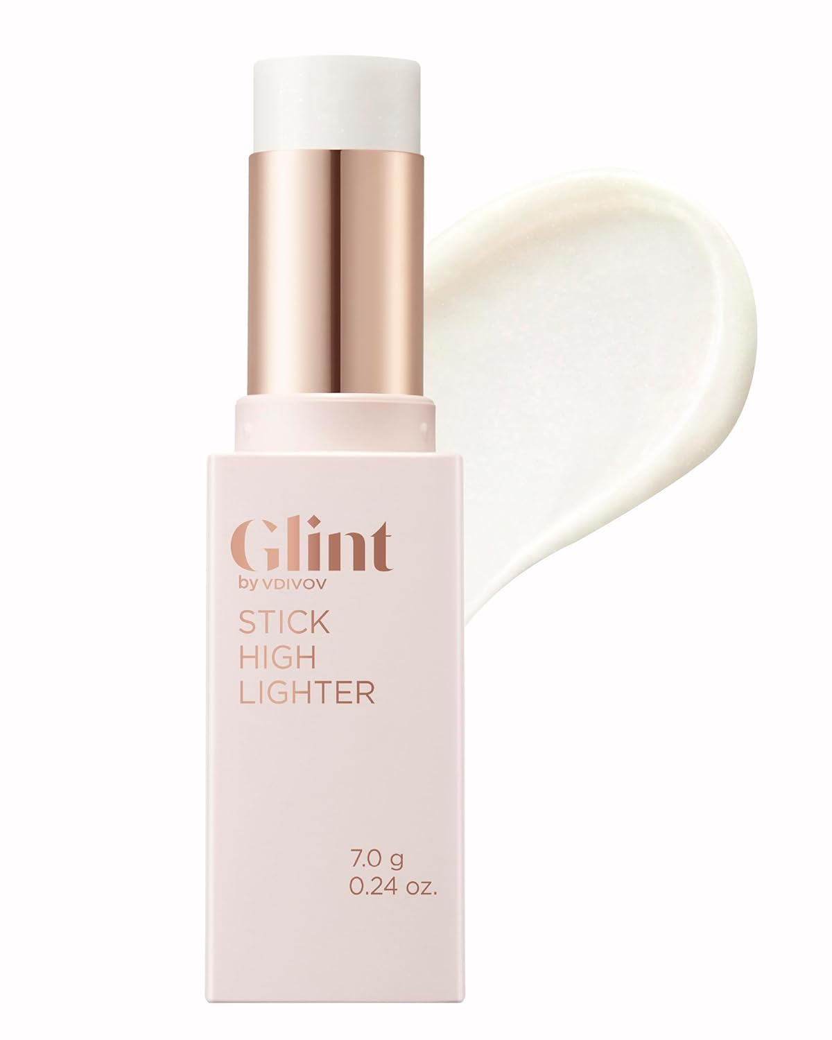 Resaltador Glint Stick (Milky Moon, 0.24 onzas) – Lápiz iluminador multiusos por LG Beauty. Color cremoso y mezclable.