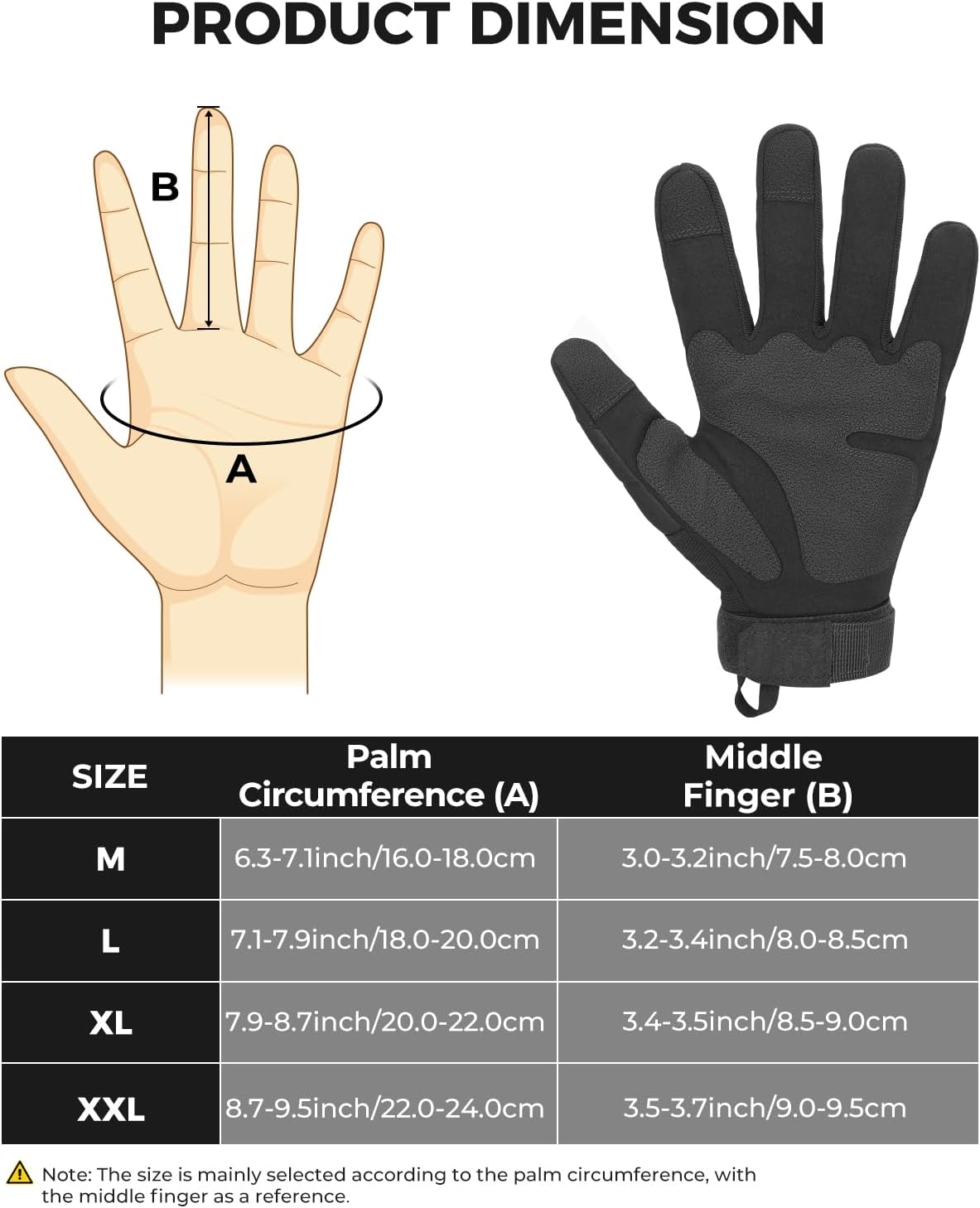 KEMIMOTO Guantes tácticos para hombres, guantes de motocicleta con pantalla táctil con carcasa dura y acolchado de palma para deportes al aire