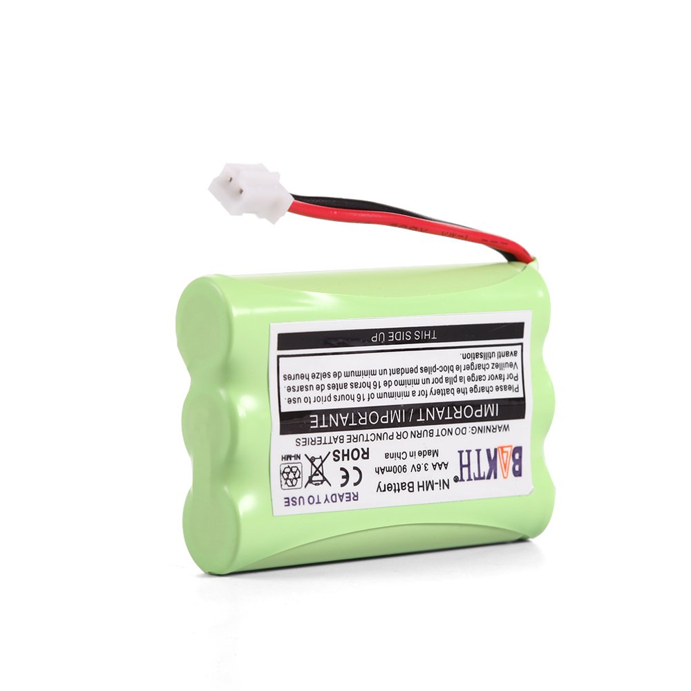 BAKTH 900mAh 3.6V Ni-MH – Batería de enchufe de orificio cuadrado para Motorola MBP33 MBP33S MBP33PU MBP35 MBP36 MBP36S MBP36PU MBP41 MBP43 Monitor