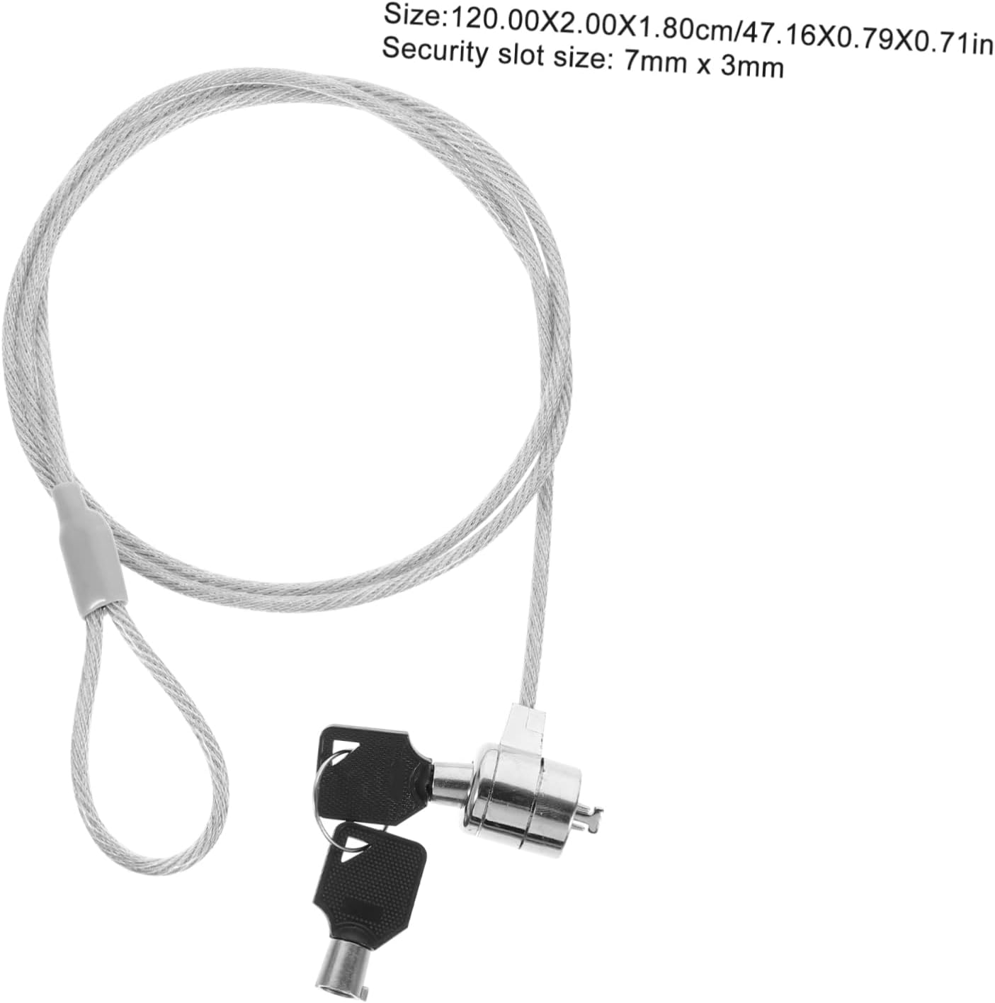 NOLITOY Computadoras portátiles 2 juegos de bloqueo de cable de bloqueo de cable anti aleación de costura portátil cerradura de cable con llave
