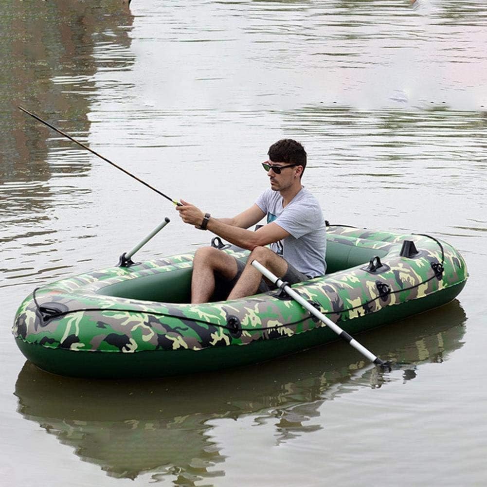 Canoa inflable para kayak, juego de barco inflable con bomba de aire de palas, kayak de PVC, canoa para deriva, 2 personas