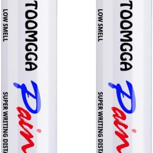 Rotuladores de pintura blanca permanentes, paquete de 2 rotuladores a base de aceite, punta media, secado rápido e impermeables para pintura de Rotuladores de pintura blanca permanentes, paquete de 2 rotuladores a base de aceite, punta media, secado rápido e impermeables para pintura de