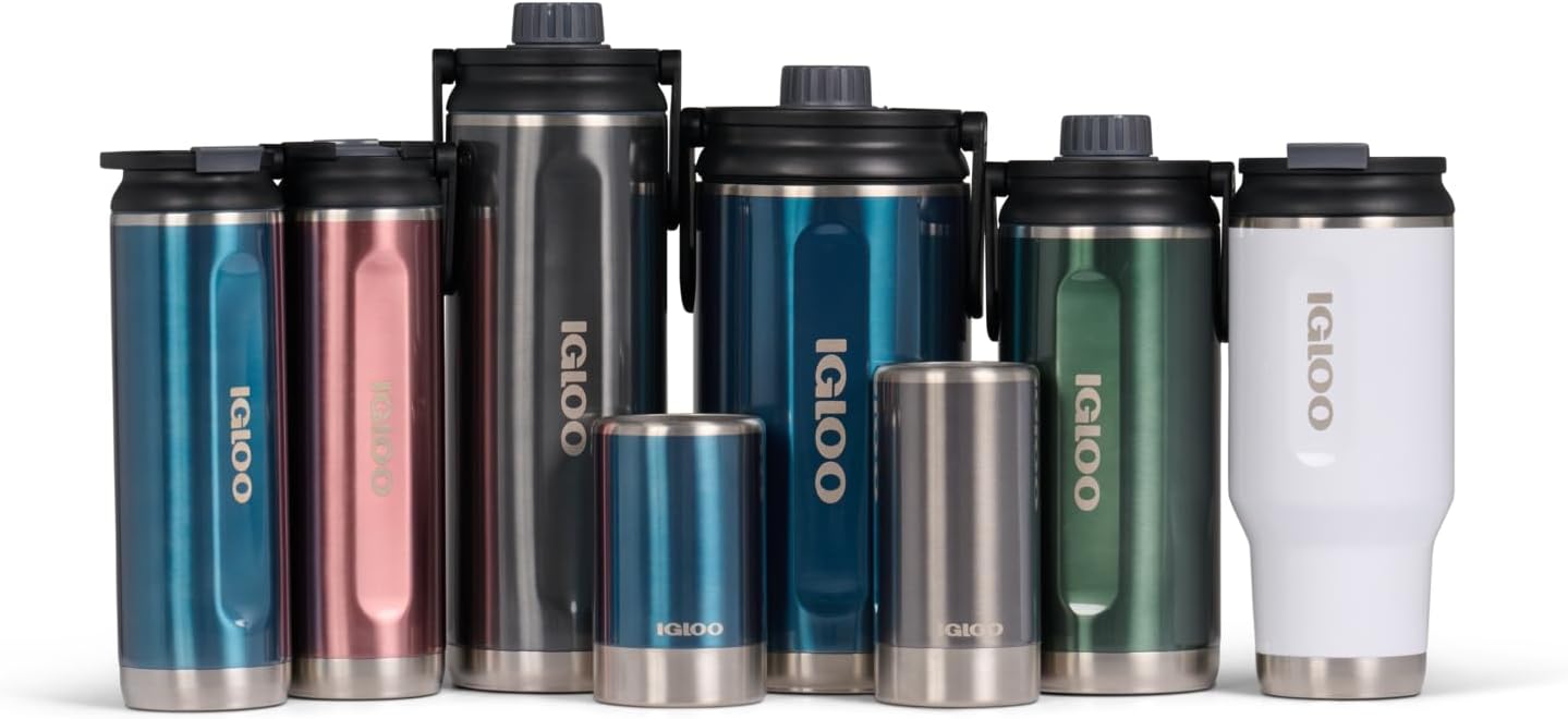 Igloo Botella de acero inoxidable, Twist ‘n’ Chug