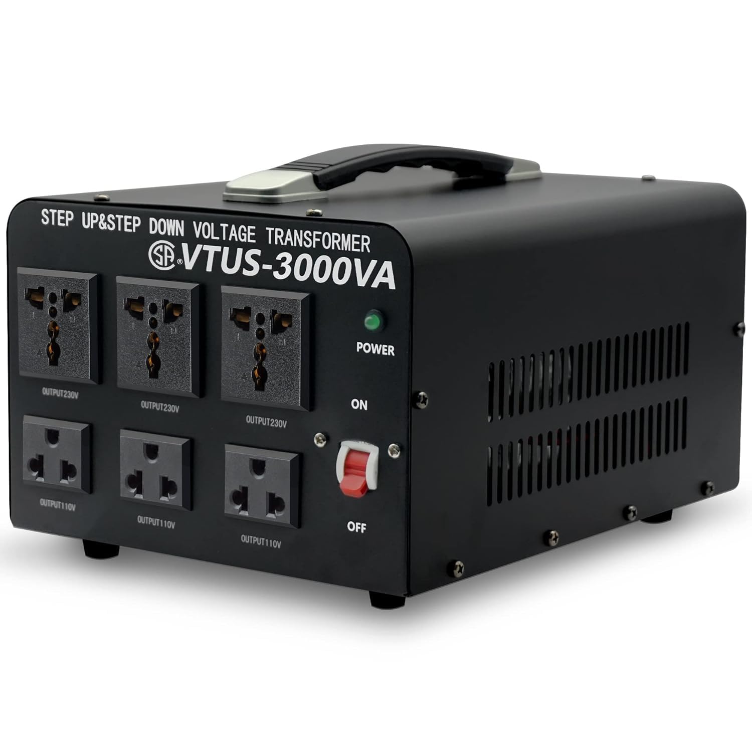 Convertidor de transformador de voltaje de 3000 vatios, convertidor de 110-120 voltios a 220-240 voltios y de 220-240 voltios a 110-120 voltios con