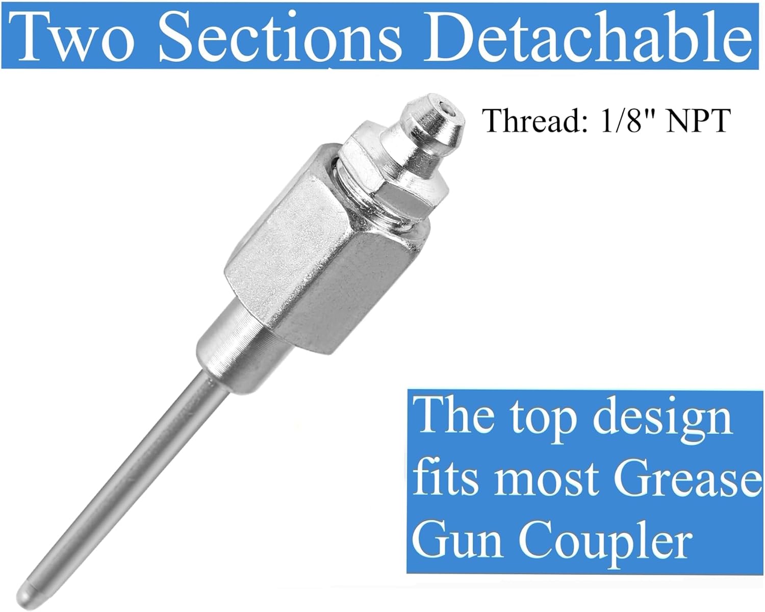 OKYOUK Dispensador de boquilla de aguja para inyector de grasa para rodamientos, accesorios de pistola de grasa y puntas de pistola, para inyectar