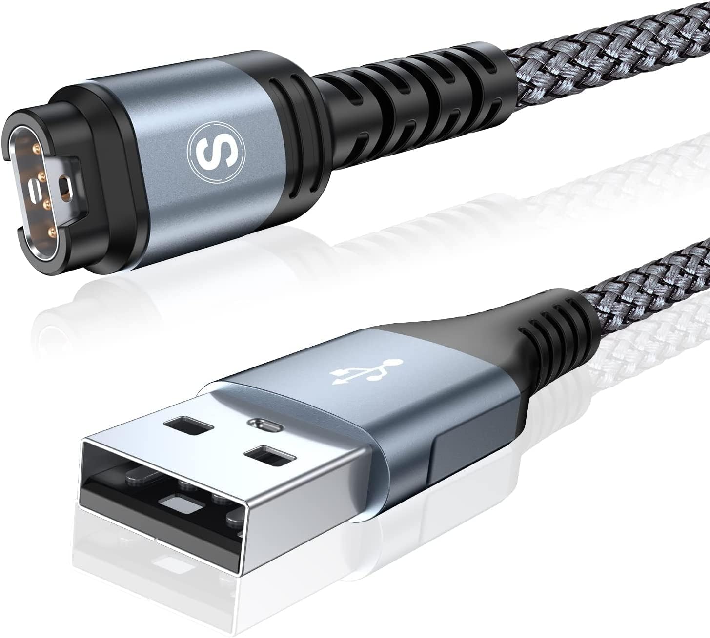 sweguard Cable de carga Garmin Watch de 4 pies compatible con Garmin Fenix 5 5S 5X 6 6S 6X Plus Pro 7 7S 7X, Forerunner 945 45 45S 245 Music,