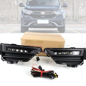 2 piezas LED antiniebla luz intermitente amarillo coche LED luces de circulación diurna DRL luz nocturna azul impermeable para Honda CR-V CRV 2020 2 piezas LED antiniebla luz intermitente amarillo coche LED luces de circulación diurna DRL luz nocturna azul impermeable para Honda CR-V CRV 2020