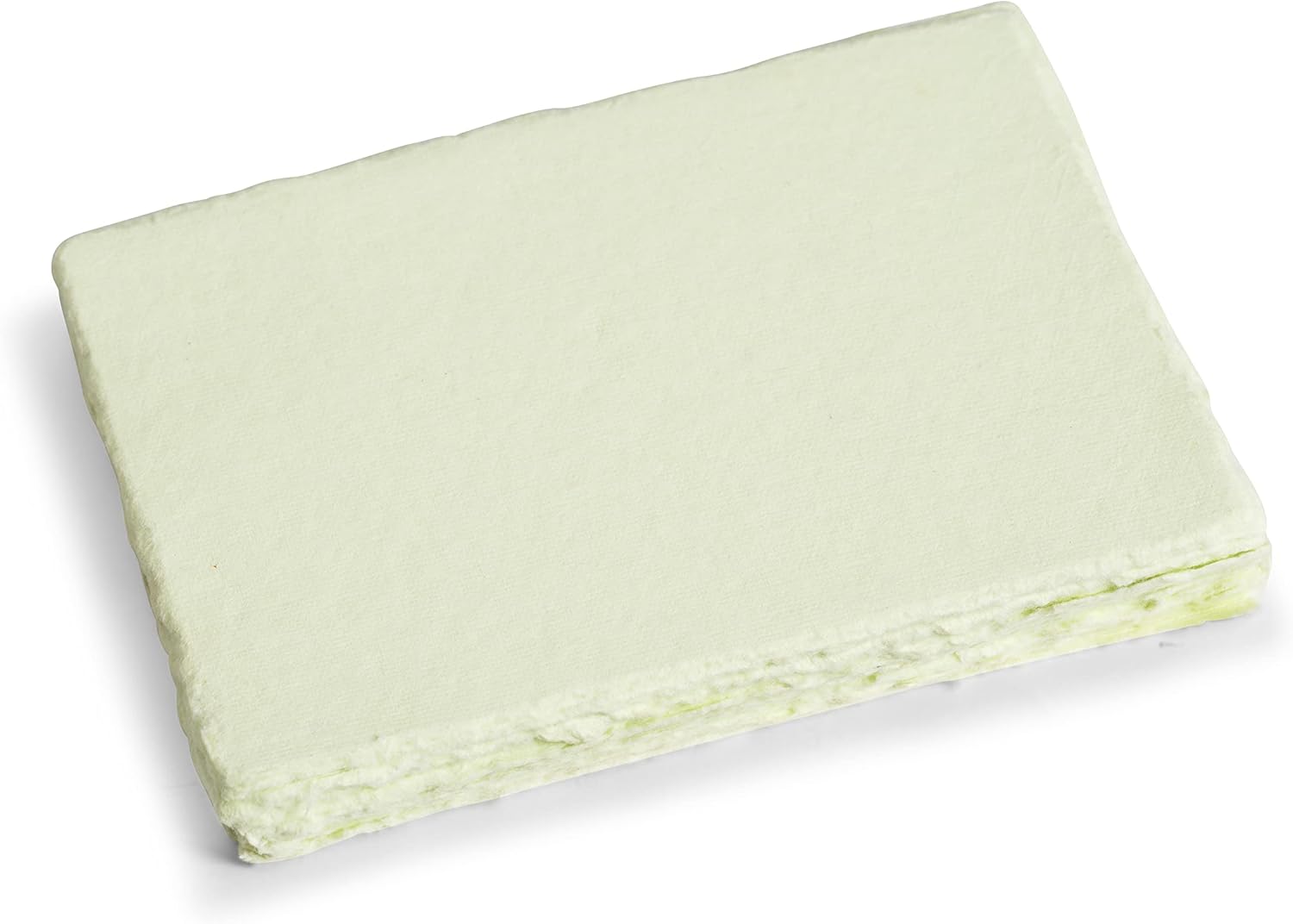 Wanderings Papel en blanco con borde verde Deckle hecho a mano, tamaño de 5 x 7 pulgadas, paquete de 25 unidades, papel de hojas sueltas para
