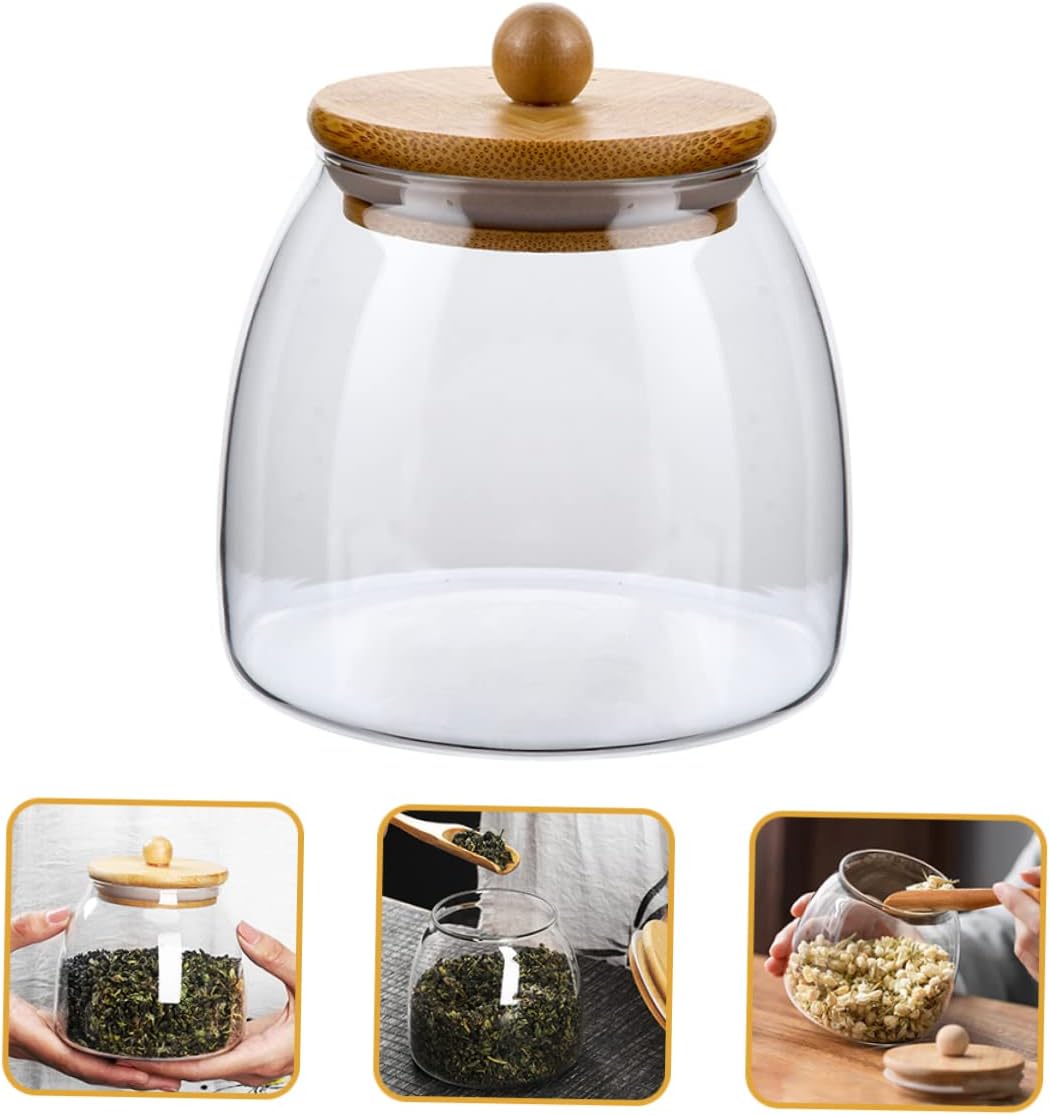 Abaodam Tarro de caramelo de vidrio para alimentos de Fu c k s to Give Tarro de almacenamiento de granos, frutos secos, recipiente de arroz,