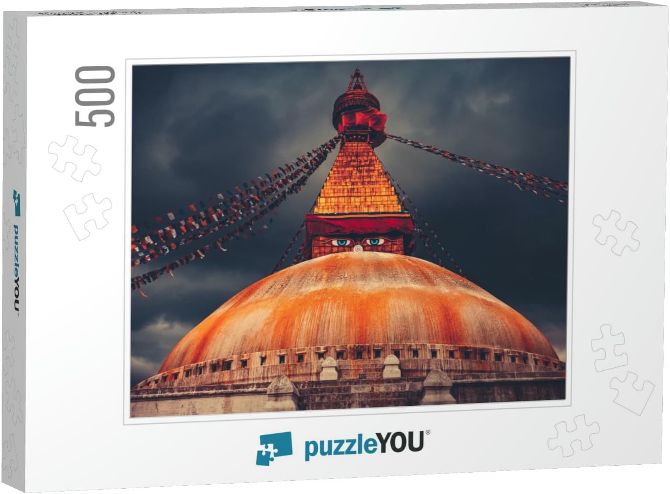 The Famous Buddhist Stupa at Boudanath in Kathmandu Valle… Jigsaw Puzzle Jigsaw Puzzle with 500 Pieces