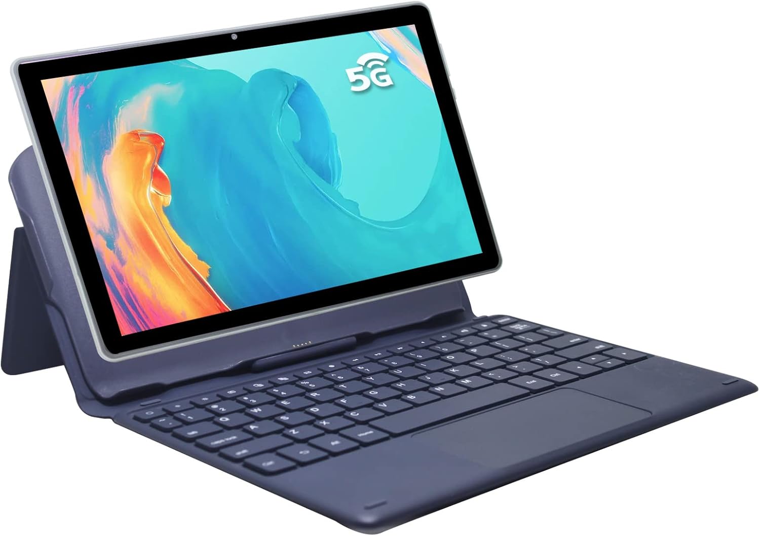 Tablet de 10 pulgadas con teclado, 4G LTE Android 10 Tablet procesador Octa-core, 1920×1200 Full HD, 4GB RAM 64GB ROM, tableta 2 en 1 con lápiz