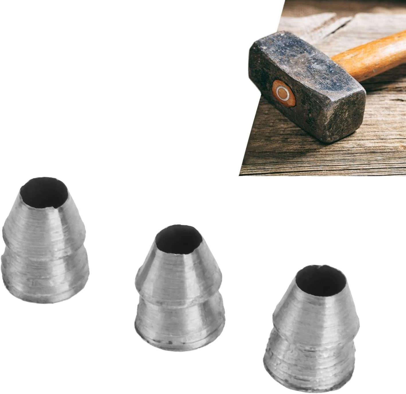 Fdit Juego de 20 cuñas de mango redondo, mango de martillo de acero, adecuado para accesorios de martillo de garra de hacha (diámetro de 0.31