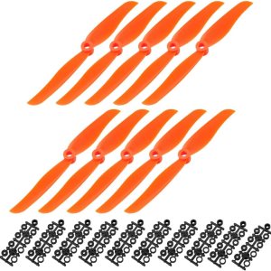 uxcell RC Propellers CW 6035 6×3.5 pulgadas 2 paletas de ala fija para juguete de avión, nailon naranja, 10 piezas con anillos adaptadores uxcell RC Propellers CW 6035 6×3.5 pulgadas 2 paletas de ala fija para juguete de avión, nailon naranja, 10 piezas con anillos adaptadores