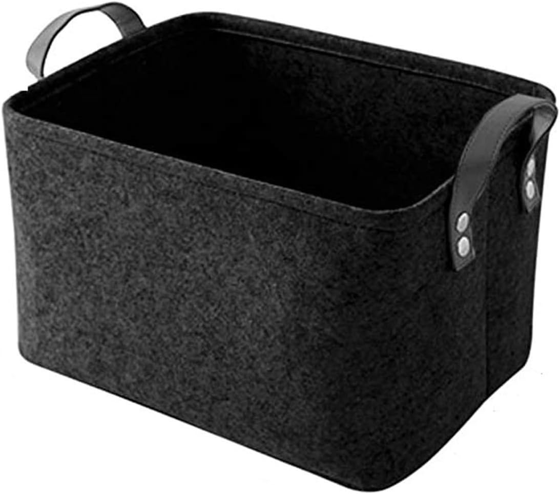 Cesta de cuerda de algodón, cestas medianas tejidas rectangulares para almacenamiento con asas, armario como cesta de mimbre, cestas tejidas, cesta