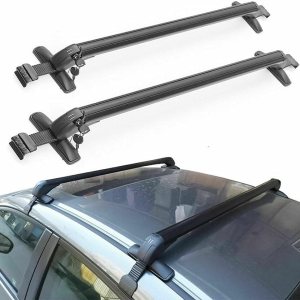 Barras transversales de aluminio ajustables universales de 43.31 pulgadas para portaequipajes con bloqueo antirrobo, capacidad de carga de 165 Barras transversales de aluminio ajustables universales de 43.31 pulgadas para portaequipajes con bloqueo antirrobo, capacidad de carga de 165