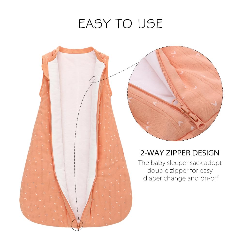 TOG 2.5 – Saco de dormir para bebé, saco de dormir sin mangas para bebés y niños pequeños, saco de dormir súper suave, cálido y cómodo, corazón