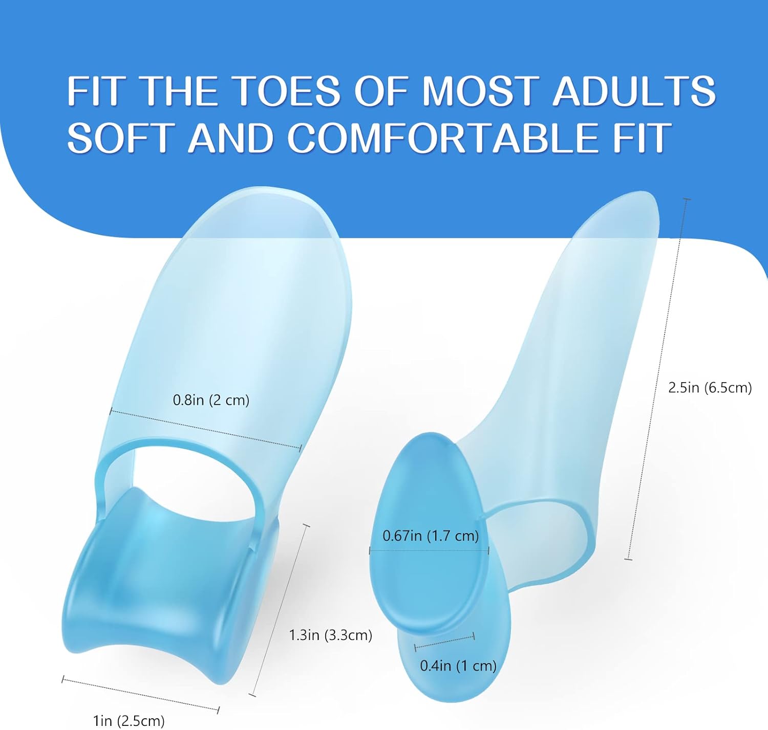 Promifun Protector de cojín para juanetes, paquete de 10 almohadillas correctoras de juanetes con separador para dedo gordo del pie, protector de