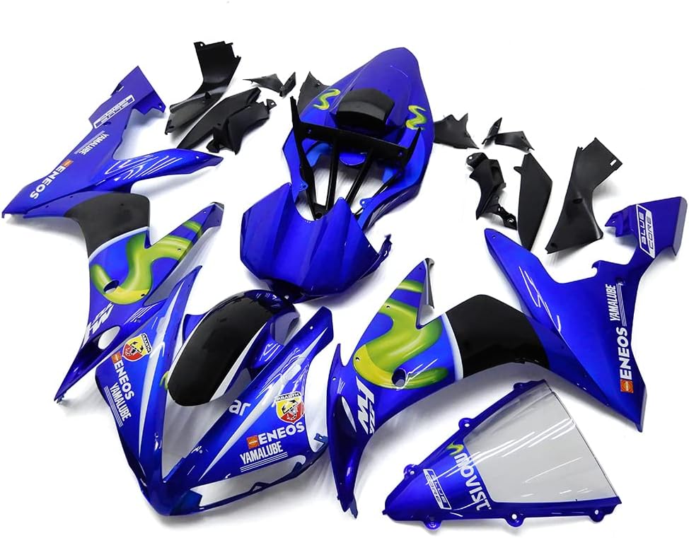 Kit de carenado de motocicleta verde negro azul para Yamaha YZF-R1 2004 2005 2006 YZF-1000 R1 04 05 06 ABS inyección de plástico Carrocería