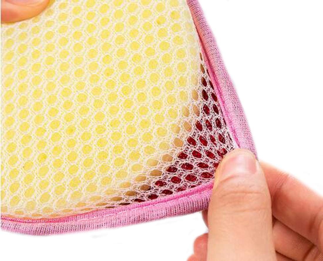 10 unidades de forma redonda de doble cara metálica esponja esponja limpiador de platos bolas de limpieza