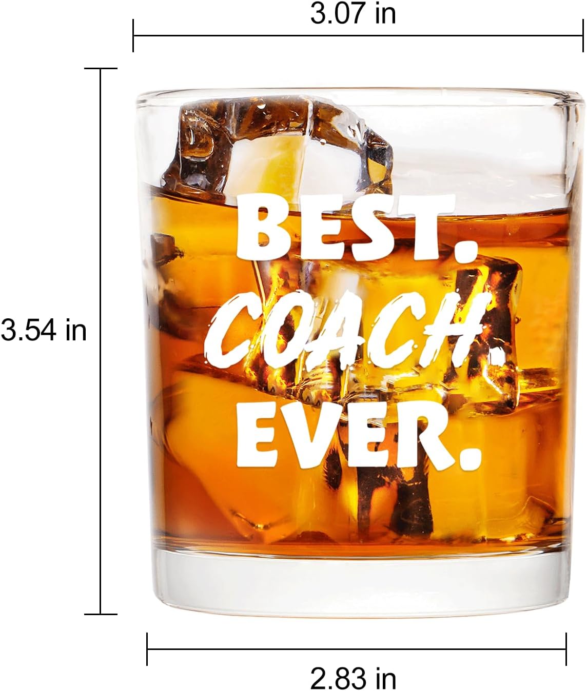 Modwnfy Best Coach Ever, vaso de whisky de 10 onzas, regalos de entrenador para hombres, regalos de entrenador de baloncesto, regalos de entrenador