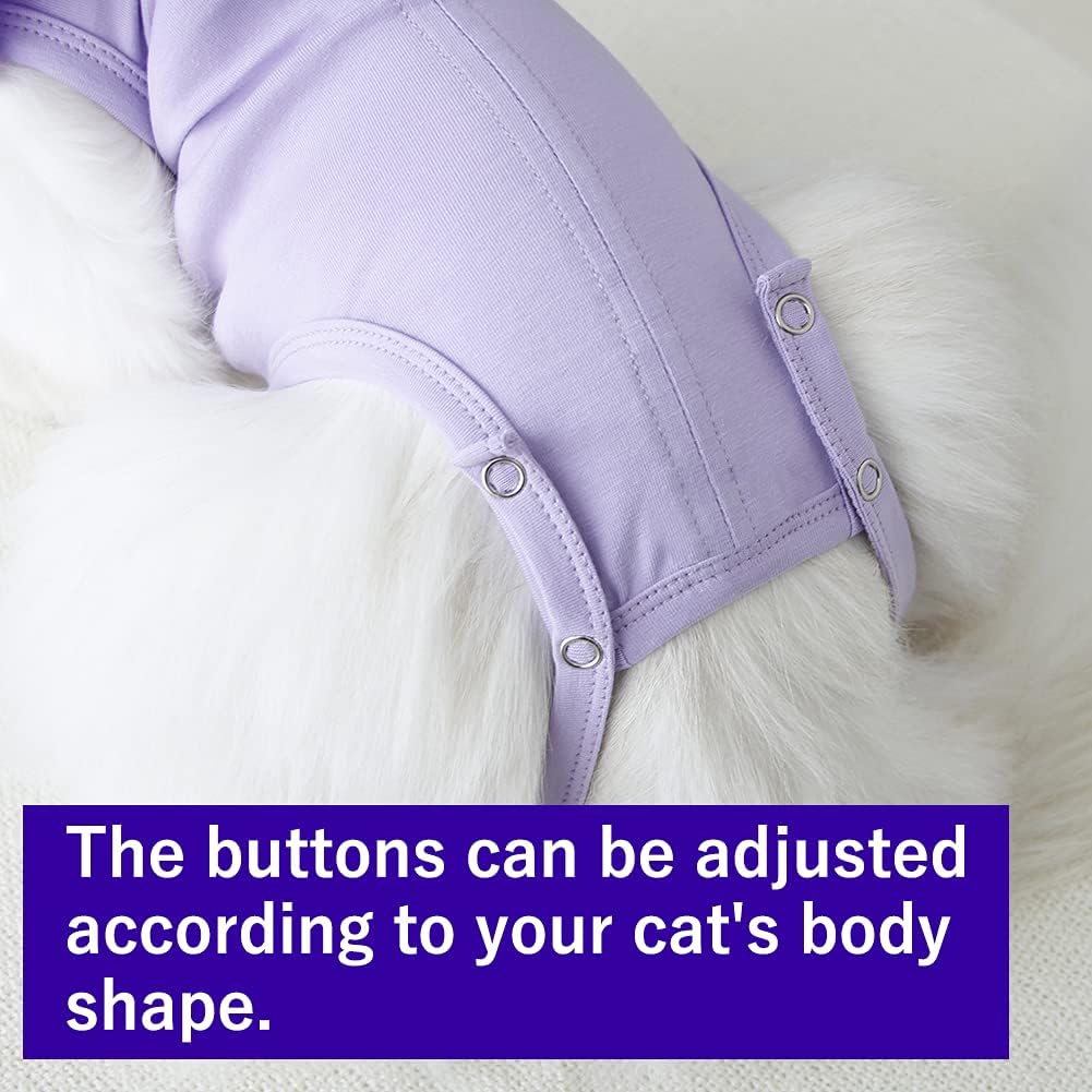 Traje de recuperación para gatos para heridas abdominales y enfermedades de la piel, camisa de recuperación quirúrgica transpirable después de una
