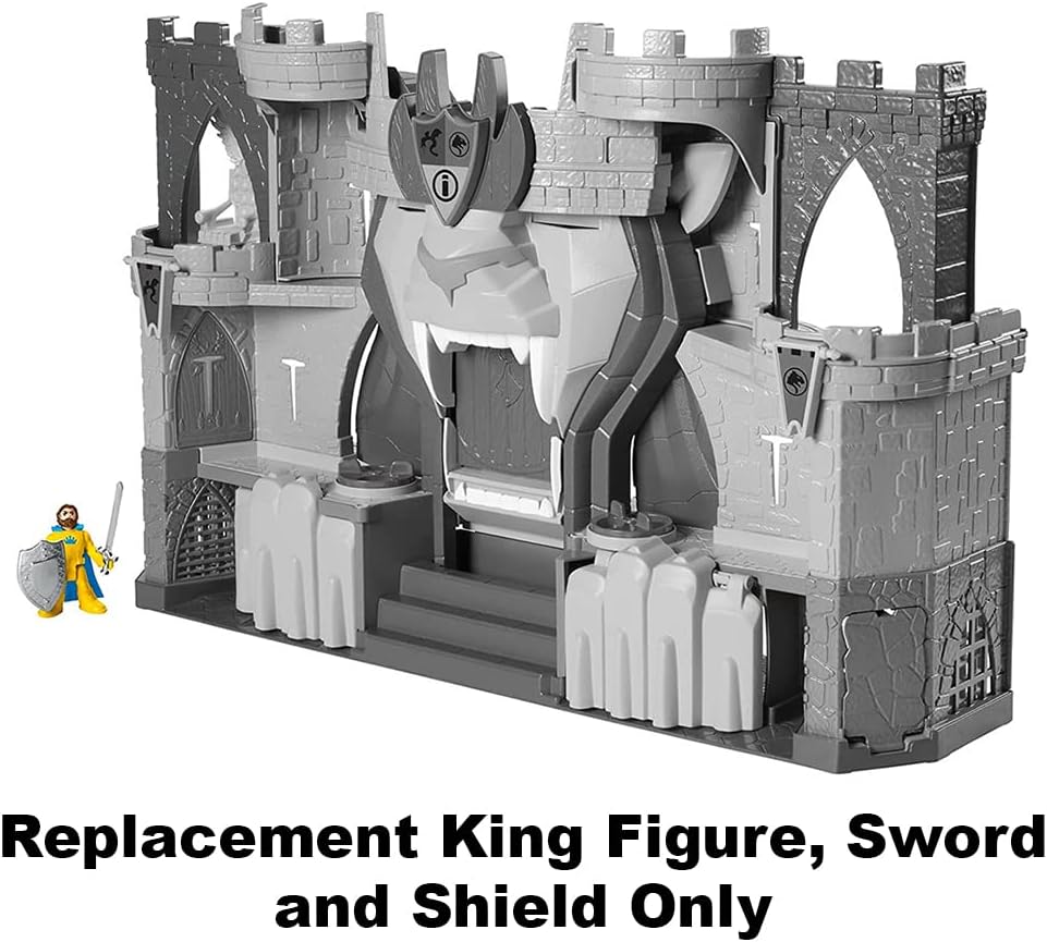 Imaginext Piezas de repuesto El Castillo del Reino del León – HCG45  Figura de recambio, espada y escudo