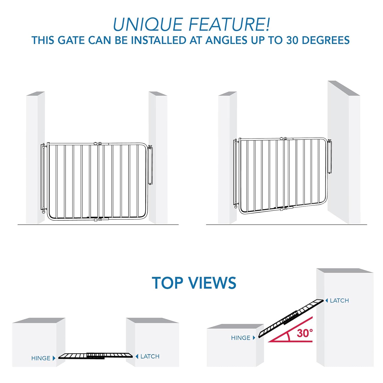 Puerta especial para escalera marca Cardenal Gates, Negro