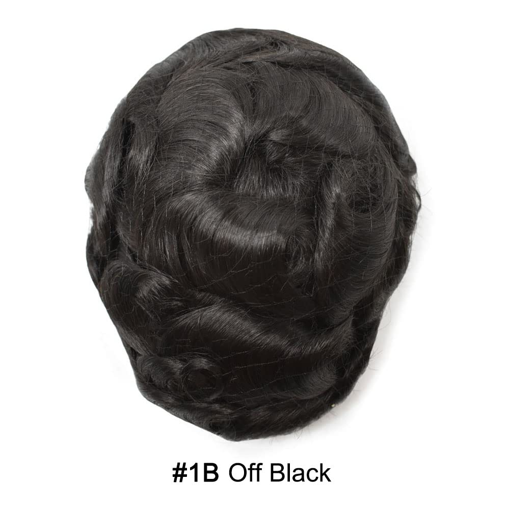 Toupee – Tupé de cabello humano europeo para hombre, sistema de cabello fino mono para hombre, sistema de reemplazo de cabello para hombres para