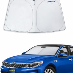 Goodyear GY008233 – Parasol plegable para parabrisas de automóvil, ajuste personalizado, protección UV, protector solar del vehículo, parasol para Goodyear GY008233 – Parasol plegable para parabrisas de automóvil, ajuste personalizado, protección UV, protector solar del vehículo, parasol para