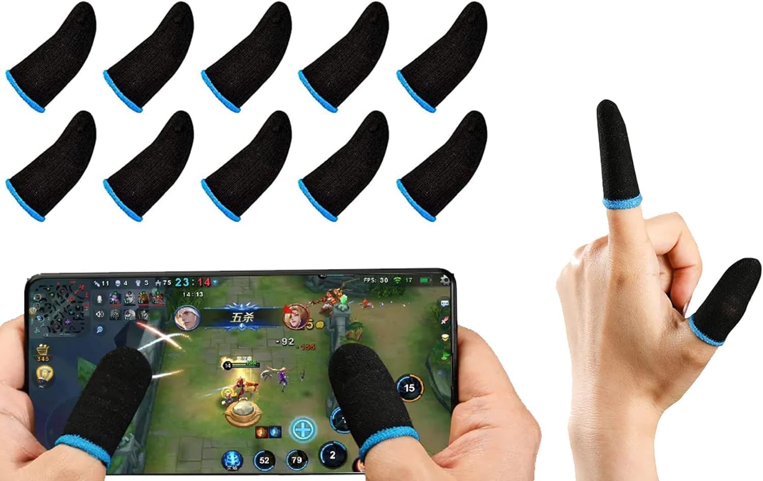GENDA PUBG – Fundas para dedos de teléfono móvil para juegos, guantes transpirables antisudor para juegos, mangas para pulgares, juegos móviles,