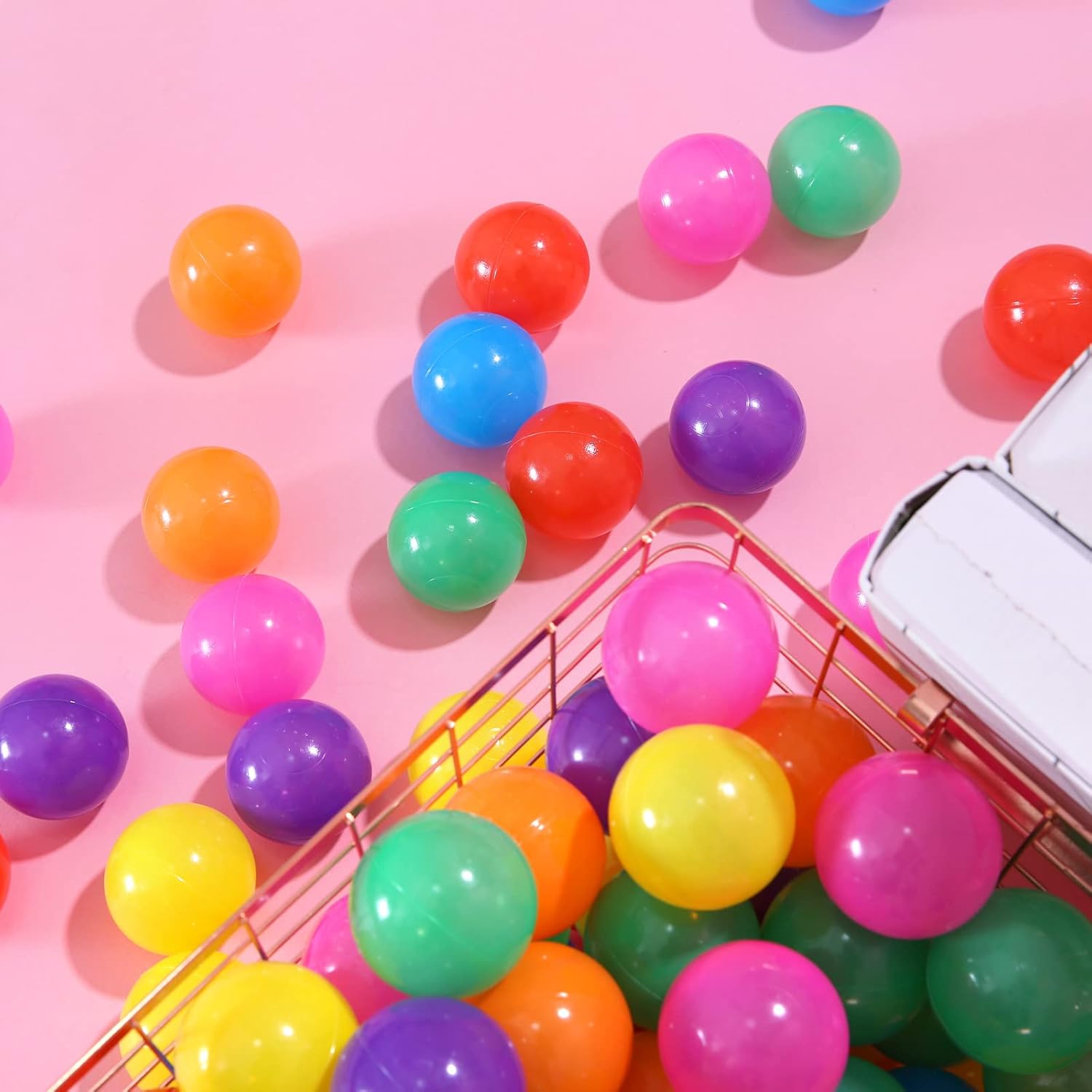 PlayMaty Pelotas para piscinas de bolas, sin ftalatos, sin BPA, coloridas, de plástico, para jugar al océano, pelotas de piscina para niños,