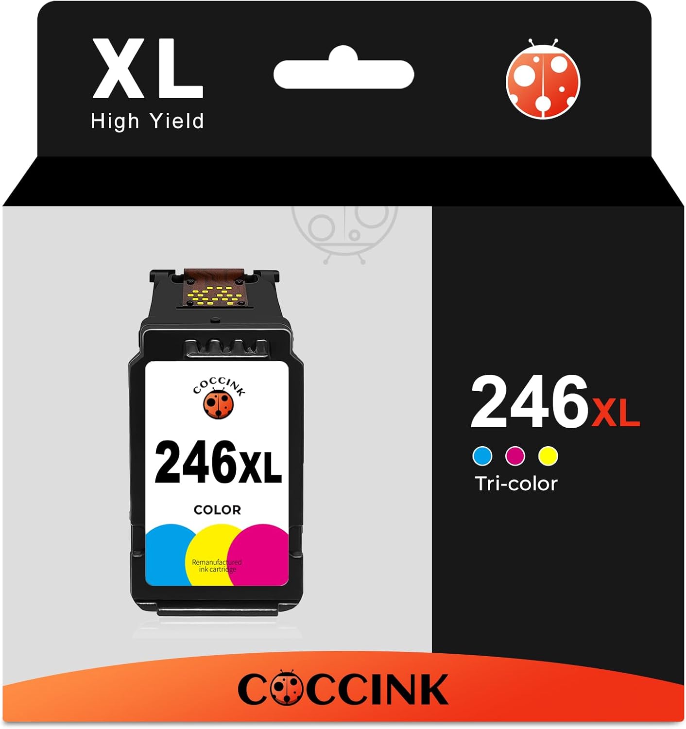 COCCINK Cartucho de tinta de repuesto 246XL para Canon Pixma MG2520 MG2522 MG2922 MX492 MX490 TS3322 TS302 TS3122 TR4520 IP2820 IP2850 para Canon