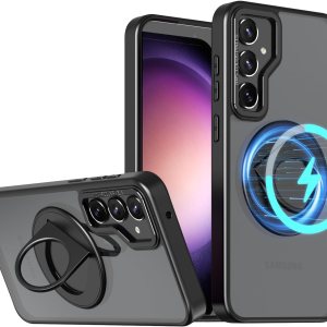 ZCDAYE Funda para Samsung Galaxy S23 Ultra con soporte, compatible con soporte giratorio invisible de carga inalámbrica, funda protectora ZCDAYE Funda para Samsung Galaxy S23 Ultra con soporte, compatible con soporte giratorio invisible de carga inalámbrica, funda protectora